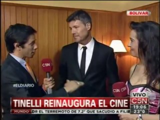 Pronto.com.ar Marcelo Tinelli inaugura el cine de Bolivar