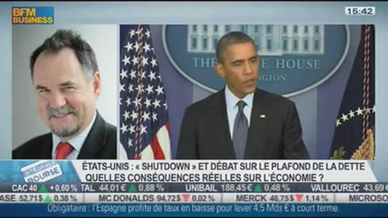 Impasse budgétaire aux USA:  un accord in extremis ? Eric Chaney, dans Intégrale Bourse - 15/10