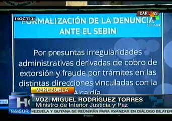 Caracas detiene a alcalde de Valencia por delitos de corrupción