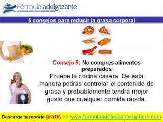 5 consejos para reducir grasa