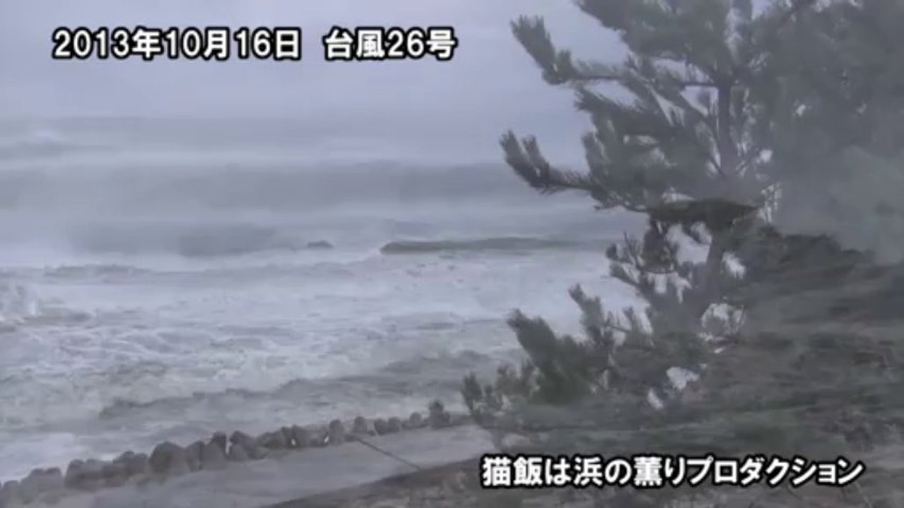 高波に襲われました　台風26号