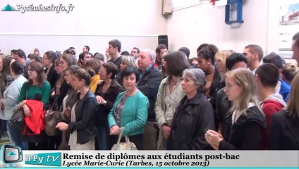 [TARBES]Remise de diplômes au lycée Marie-Curie (15 octobre 2013)