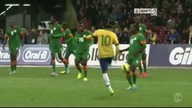 Le tir de Neymar dans les bijoux de famille après le coup de sifllet de l'aribtre