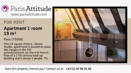 Alcove Studio Apartment for rent - Place des Vosges, Paris - Ref. 5195