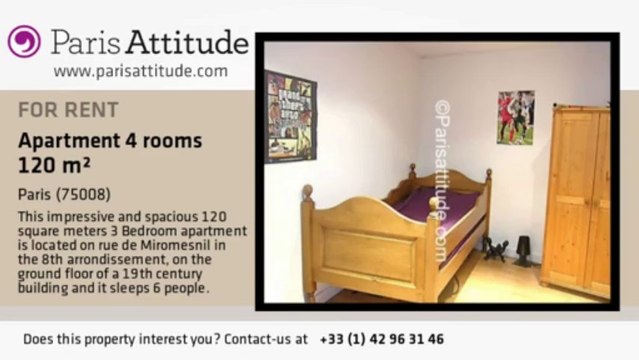 3 Bedroom Duplex for rent - Miromesnil, Paris - Ref. 2373