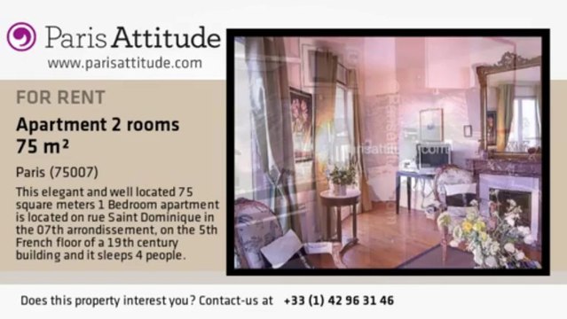 1 Bedroom Apartment for rent - Tour Eiffel, Paris - Ref. 1909