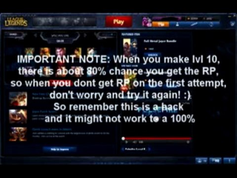 League of Legends Free RP Hack @ Pirater [Link In Description] 2013 - 2014 Update