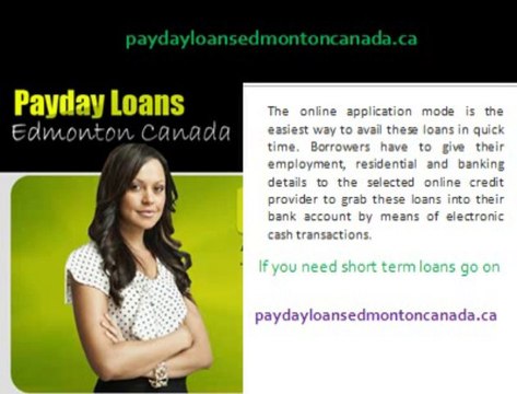 Payday Loans Edmonton Canada- Instant Payday Loans Bad Credit OK