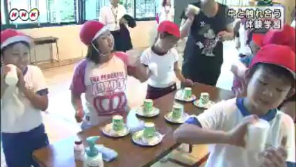 20131008 相馬で牛と触れ合う体験授業