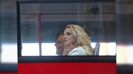 Britney Spears Takes on London in a Red-Double Decker Bus
