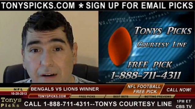 Cincinnati Bengals vs. Detroit Lions Pick Prediction NFL Pro Football Odds Preview 10-20-2013