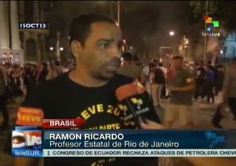 Protesta de docentes en Río de Janeiro culmina con violencia