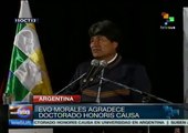 Presidente Evo Morales recibe doctorado Honoris Causa en Argentina