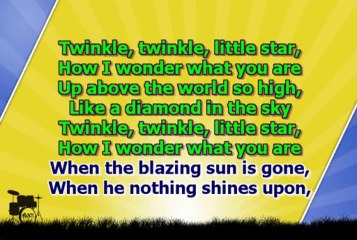 Karaoke for kids - Twinkle twinkle little star - fast
