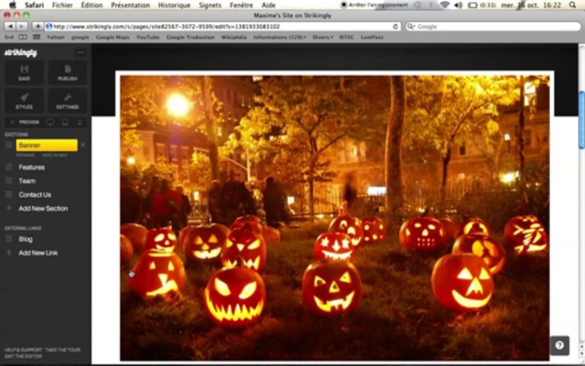 Tuto: utilisation de base Strikingly