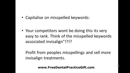 Dentist SEO Marketing Course Pt3 - Profit From Misspellings