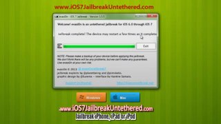 iOS 7 Official UNTETHERED Evasion Jailbreak - iPhone, iPad & iPod Touch