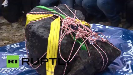 Russian Meteor Recovered_ Giant chunk lifted from lakebed