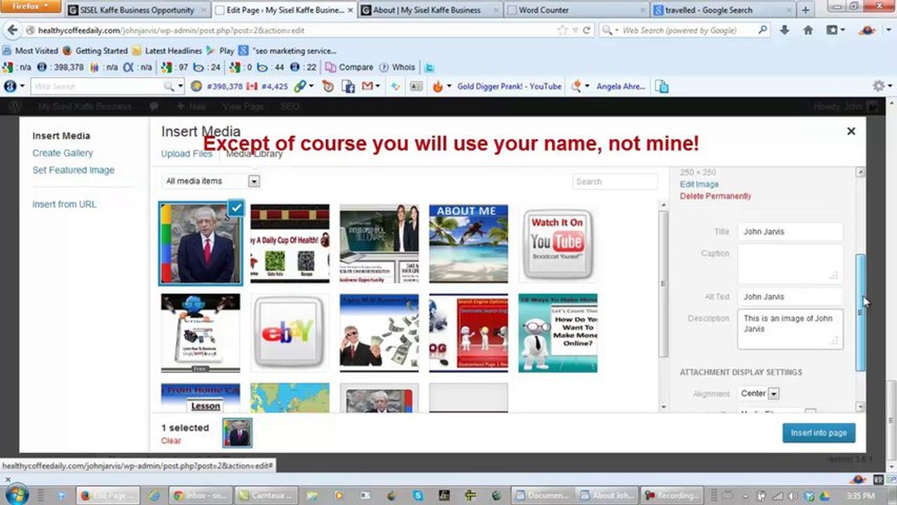 The SISEL Kaffe Blogging System Part 3