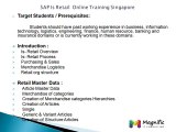 Sap is retail online training singapore | is retail training