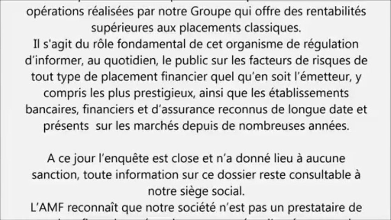 REVEL GROUPE l'AMF reconnait Revel groupe comme société de capital investissement
