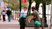 Giving $100 to Homeless People!