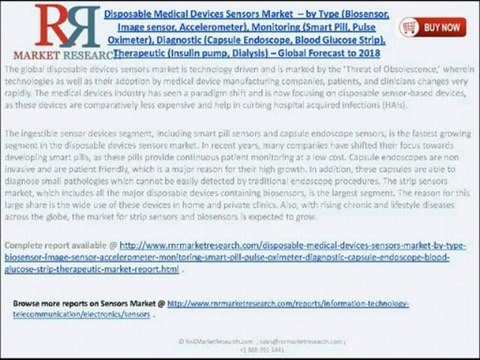 RnRMR Disposable Medical Devices Sensors Market 2018