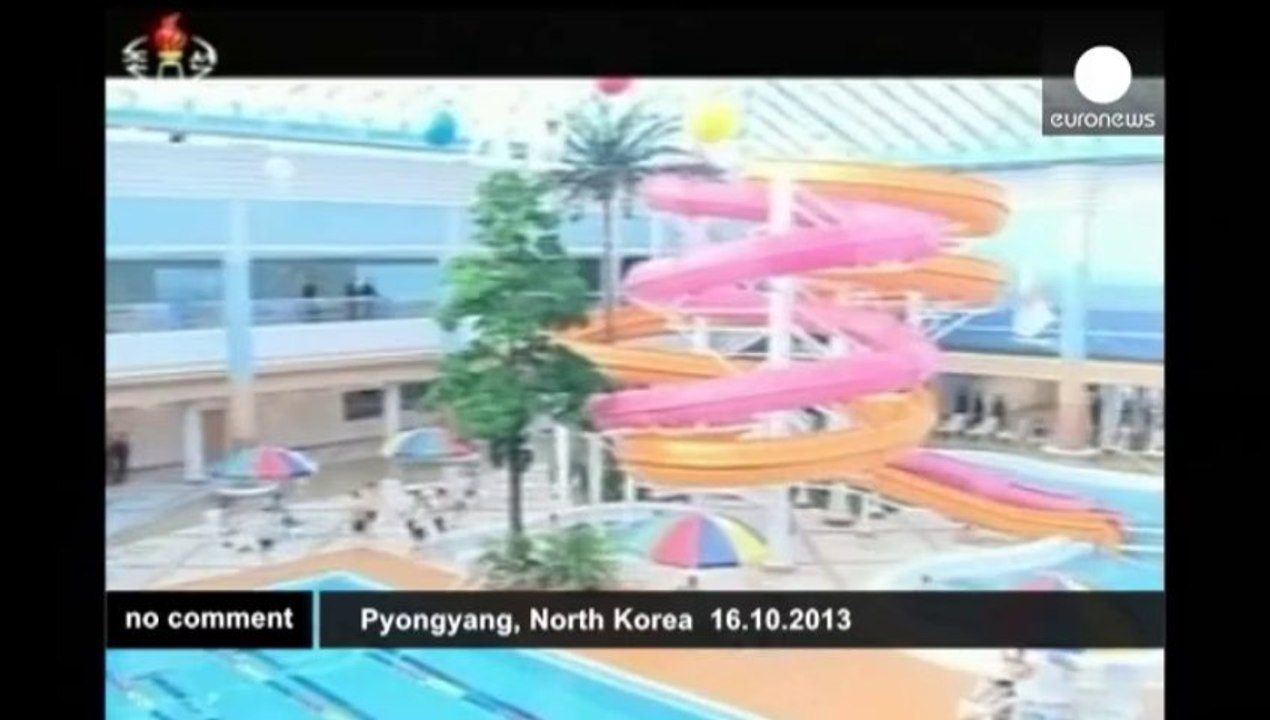 North Koreans in festive spririts at... - no comment