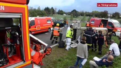 Vannes. Accident fictif sur la RN165