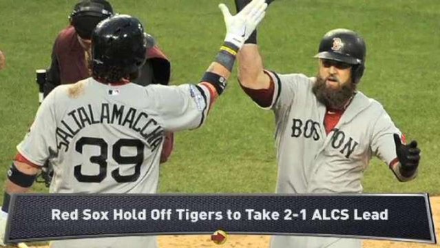 Red Sox Shut Out Tigers, Grab 2-1 Lead