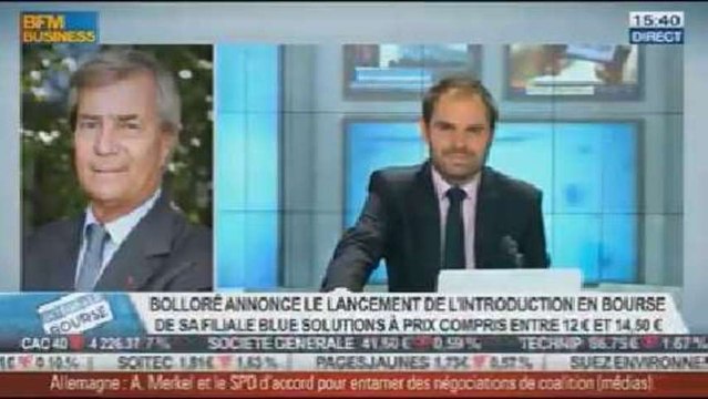 Groupe Bolloré, introduction en bourse de Blue Solutions: Vincent Bolloré dans Intégrale Bourse - 17/10