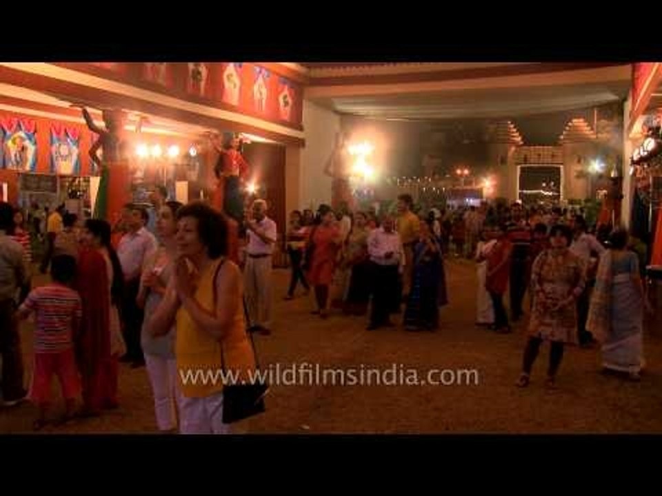 Devotees pay obeisance to Maa Durga
