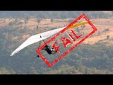 Hang glider fail: man survives dizzy crash