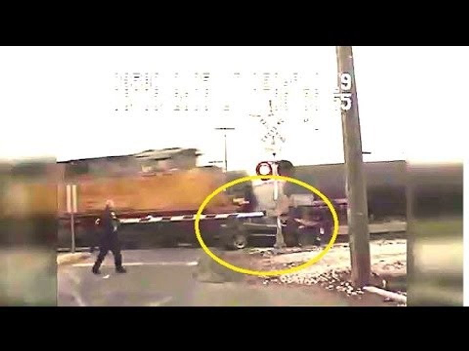 Two trains hit car after high-speed police chase in Utah