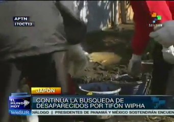 Continúa búsqueda de desaparecidos por tifón Whipa en Japón