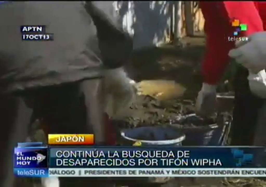Continúa búsqueda de desaparecidos por tifón Whipa en Japón