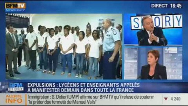 BFM Story: manifestations lycéennes et enseignantes en soutien à Leonarda - 17/10