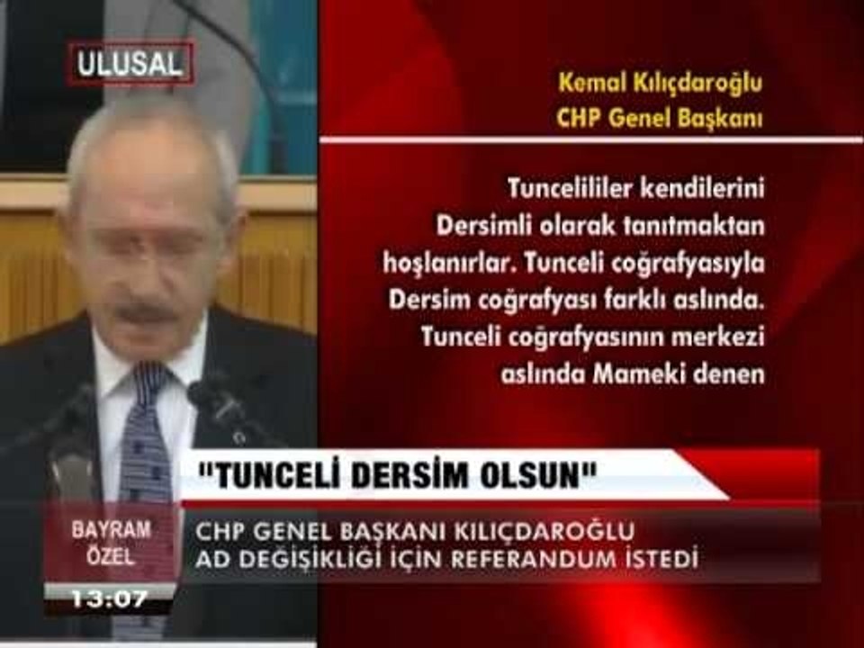 TUNCELİ, "DERSİM" OLSUN