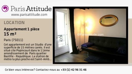 Appartement Studio à louer - Parmentier, Paris - Ref. 5080