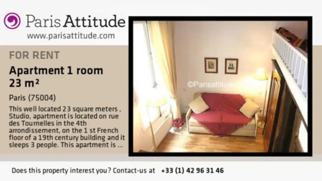 Studio Apartment for rent - Place des Vosges, Paris - Ref. 3350
