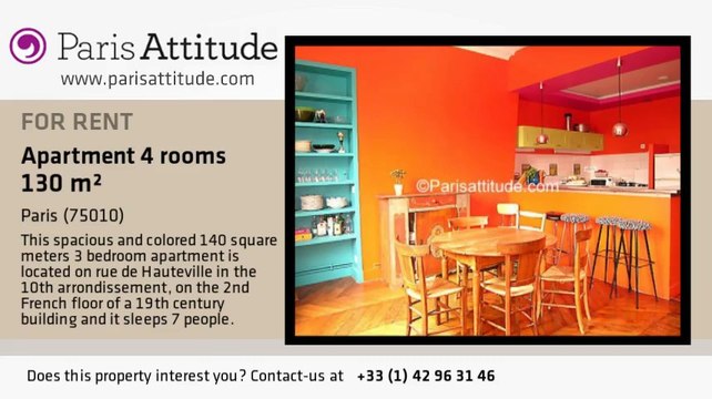 3 Bedroom Apartment for rent - Grands Boulevards/Bonne Nouvelle, Paris - Ref. 1417