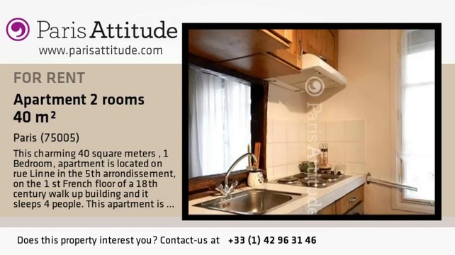 1 Bedroom Apartment for rent - Place Monge, Paris - Ref. 2669