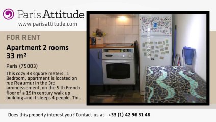 1 Bedroom Apartment for rent - Arts et Métier, Paris - Ref. 6587