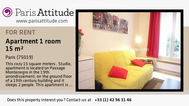 Studio Apartment for rent - Place des Fêtes, Paris - Ref. 6698