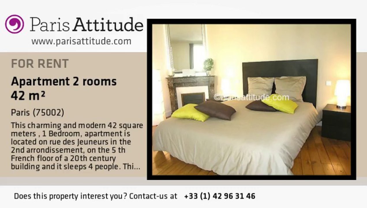 1 Bedroom Apartment for rent - Montorgueil, Paris - Ref. 5275