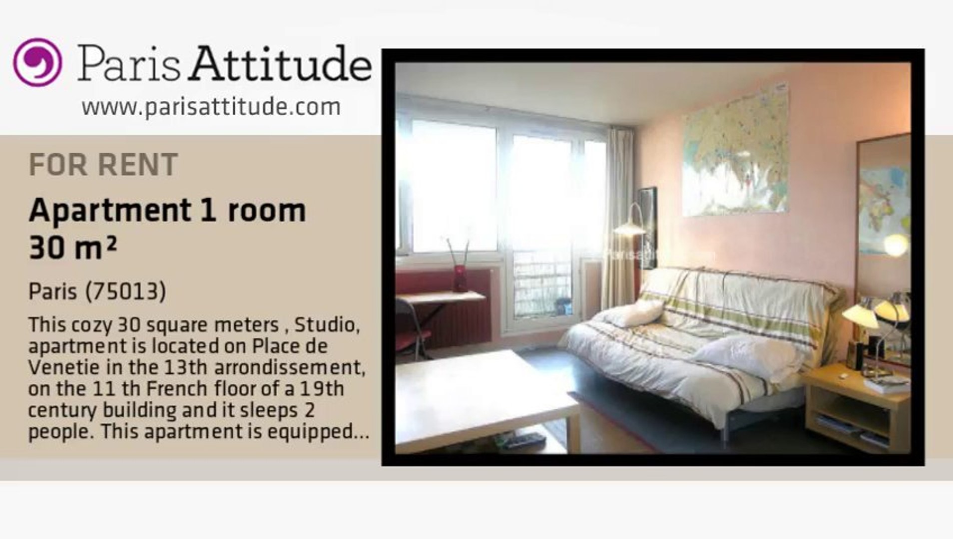 Studio Apartment For Rent Porte Ditalie Paris Ref 6634