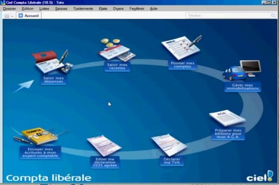 Comptable fiscaliste - nterface ciel compta libérale.