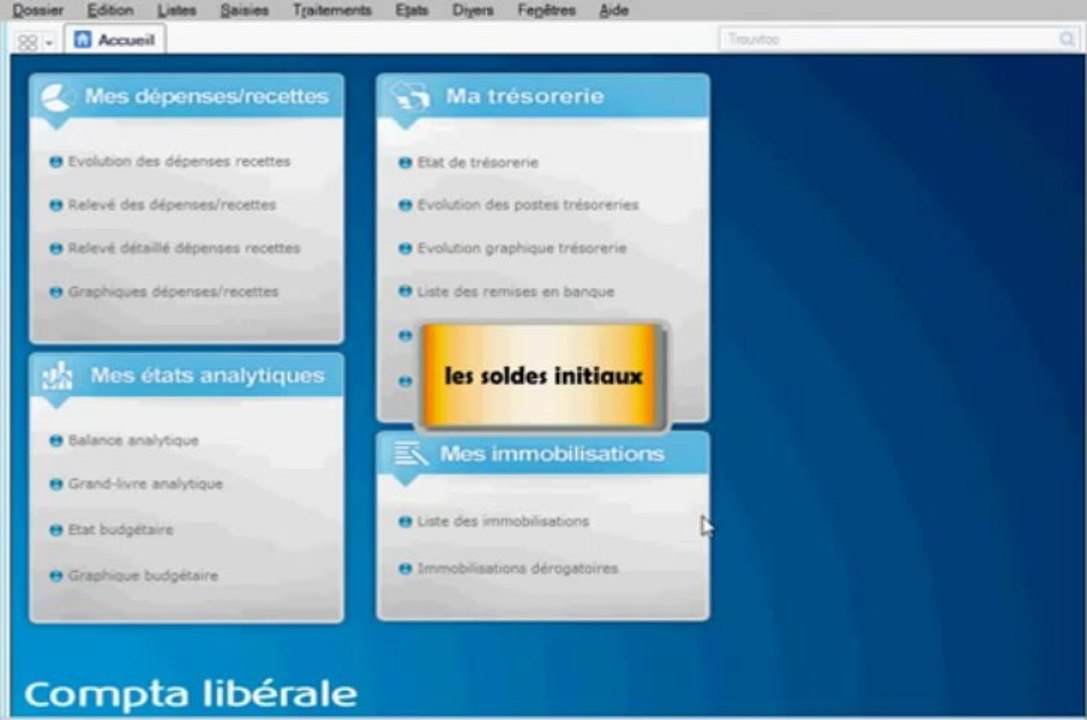 Comptable fiscaliste - solde initiaux ciel compta libérale.