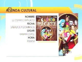 Conozca la Agenda Cultural para este fin de semana