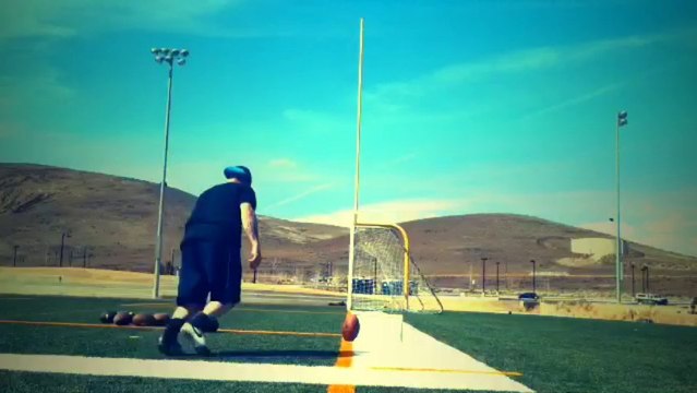 Kicking World Trickshot kicker training.